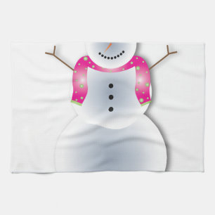 gruseliger Weihnachtsschneemann Geschirrtuch