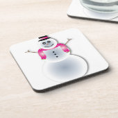 gruseliger Weihnachtsschneemann Getränkeuntersetzer (Linke Seite)