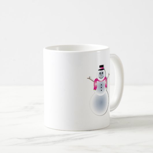 gruseliger Weihnachtsschneemann Kaffeetasse (VorderseiteRechts)