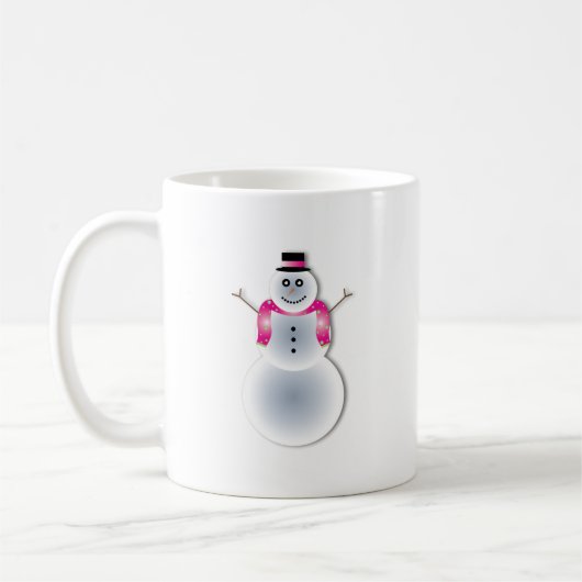 gruseliger Weihnachtsschneemann Kaffeetasse (Links)