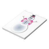 gruseliger Weihnachtsschneemann Notizblock (Rotiert)