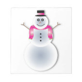 gruseliger Weihnachtsschneemann Notizblock (Vorderseite)