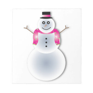 gruseliger Weihnachtsschneemann Notizblock