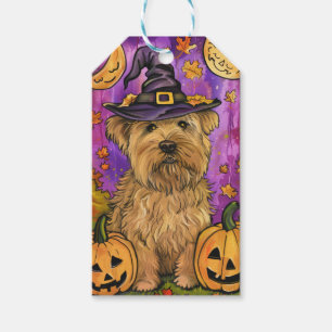 Gruseliger Wheaten Terrier Hund Halloween Hexe Kür Geschenkanhänger
