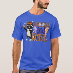 Gruseliger Wilder Lustiger Waschbär Frohes Hallowe T-Shirt