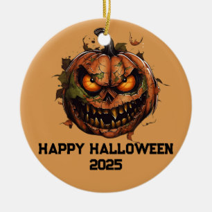 Gruseliger zerrissener Kürbis-Schmuck Keramik Ornament