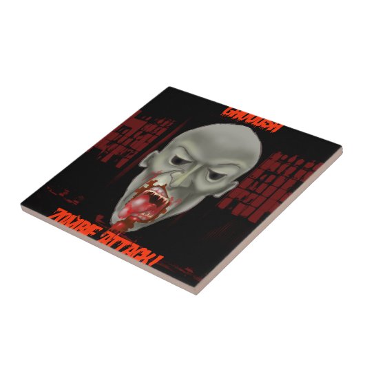 Gruseliger Zombie-Angriff Fliese (Seite)