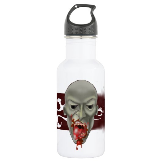 Gruseliger Zombie-Angriff Trinkflasche (Vorderseite)