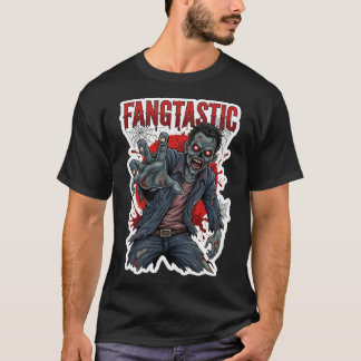 Gruseliger Zombie, der mit leuchtenden Augen herau T-Shirt