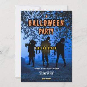 Gruseliger Zombie-Friedhof Halloween-Party