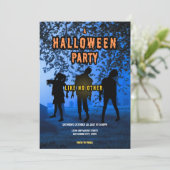 Gruseliger Zombie-Friedhof Halloween-Party (Stehend Vorderseite)