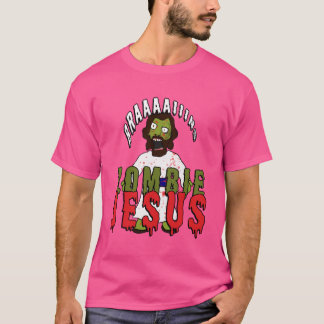 Gruseliger Zombie Jesus will GEHIRNE Lustiger Horr T-Shirt