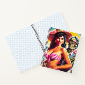 Gruseliger Zombie-Strand-Pin-up Notizblock (Innenseite)