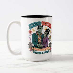 Gruseliger Zusammen- Für immer und ewig Halloween  Zweifarbige Tasse