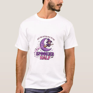Gruseligeres Halb Lustiges Halloween T-Shirt