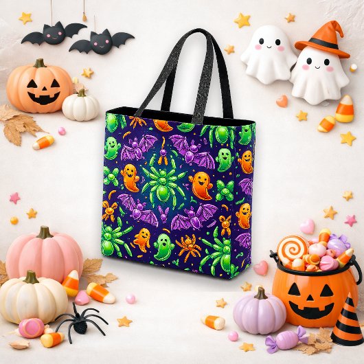 Gruseliges Ballontier Halloween-Süßigkeiten oder S Tasche