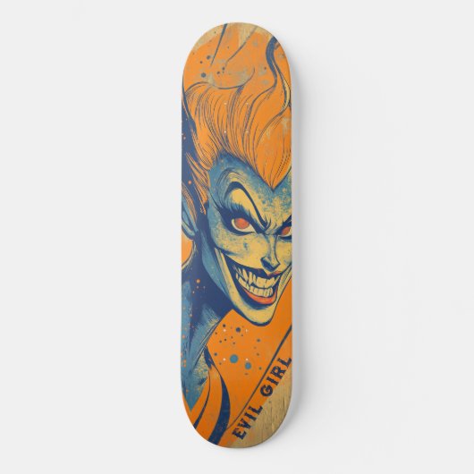 Gruseliges böses Mädchen Skateboard (Vorderseite)