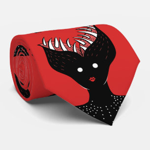 Gruseliges Dämon-Mädchen-dunkler gotischer Krawatte