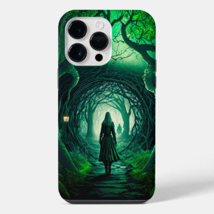 GRUSELIGES DUNKLES IRISCHES FANTASY-MÄDCHEN IM WAL iPhone 14 PRO MAX  HÜLLE