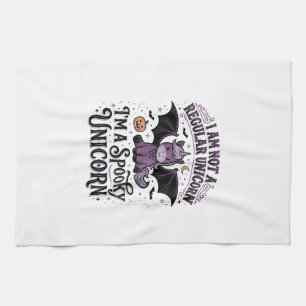 Gruseliges Einhorn Halloween Vintage Gravur Shirt_ Geschirrtuch