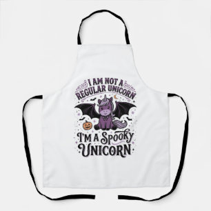 Gruseliges Einhorn Halloween Vintage Gravur Shirt_ Schürze