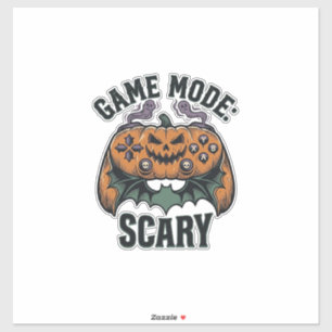 Gruseliges Gamer-Shirt Vintage-Halloween-Controlle Aufkleber