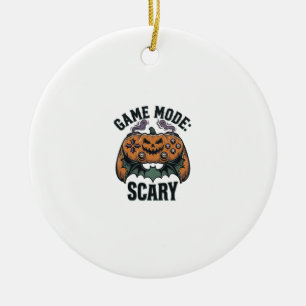 Gruseliges Gamer-Shirt Vintage-Halloween-Controlle Keramik Ornament