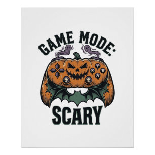 Gruseliges Gamer-Shirt Vintage-Halloween-Controlle Poster