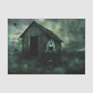 Gruseliges Geist-Braut-Halloween-Seidenpapier Seidenpapier