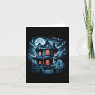 Gruseliges Geisterhaus Dunkles Horror Halloween Ko Karte