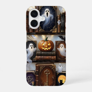 Gruseliges gemütliches iPhone-Case Geist-Kürbis-Bü iPhone 16 Hülle