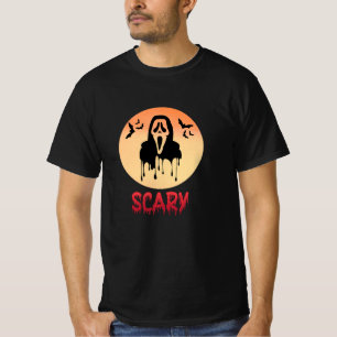Gruseliges Ghostface-Vollmond-Halloween-T-Shirt-De T-Shirt