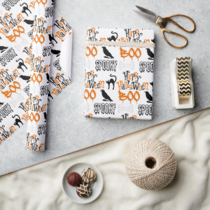 Gruseliges glückliches Halloween-Geschenk  Geschenkpapier