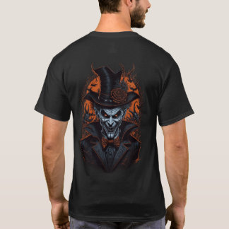 Gruseliges Gothic-Monster-Zylinder Fledermäuse Hal T-Shirt