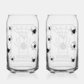Gruseliges Gothic-Spinnennetz-Trinkglas Dosenglas (Rechts)