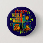 Gruseliges Halloween Button (Vorderseite)