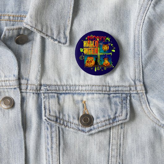 Gruseliges Halloween Button (Beispiel)