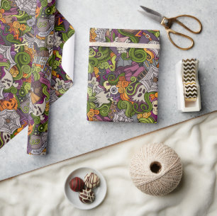 Gruseliges Halloween-Glanzverpackungspapier, 76 cm Geschenkpapier