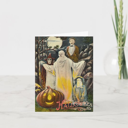 Gruseliges Halloween Karte (Vorderseite)