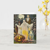 Gruseliges Halloween Karte (Gelbe Blume)