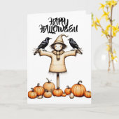 Gruseliges Halloween Karte (Gelbe Blume)