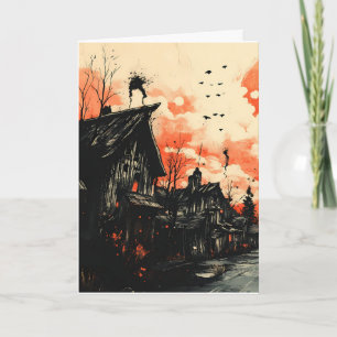 Gruseliges Halloween Karte