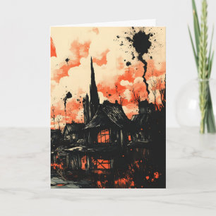 Gruseliges Halloween Karte