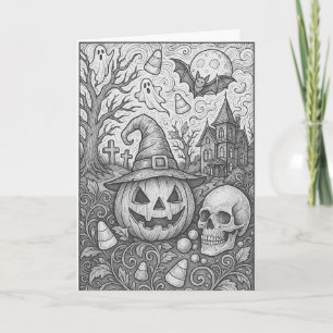 Gruseliges Halloween Karte