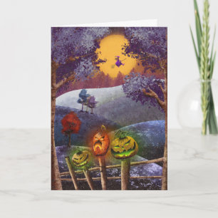 Gruseliges Halloween Karte