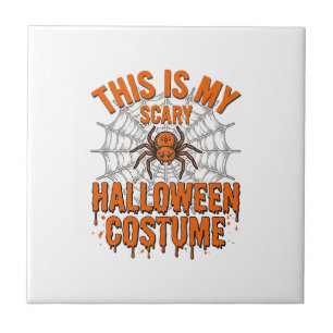 Gruseliges Halloween-Kostenetz Spinnennetz Vintage Fliese
