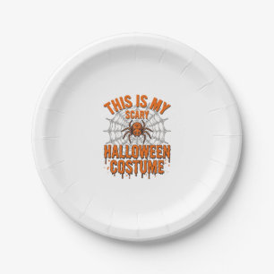 Gruseliges Halloween-Kostenetz Spinnennetz Vintage Pappteller