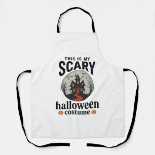Gruseliges Halloween-Kostenüm Geisterhaus Vektor D Schürze