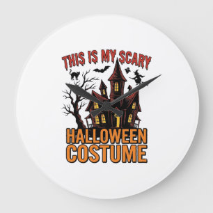 Gruseliges Halloween-Kostenüm Geisterhaus Vintage- Große Wanduhr