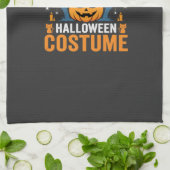 Gruseliges Halloween-Kostenüm Kürbis-Hexen-Design Geschirrtuch (Gefaltet)